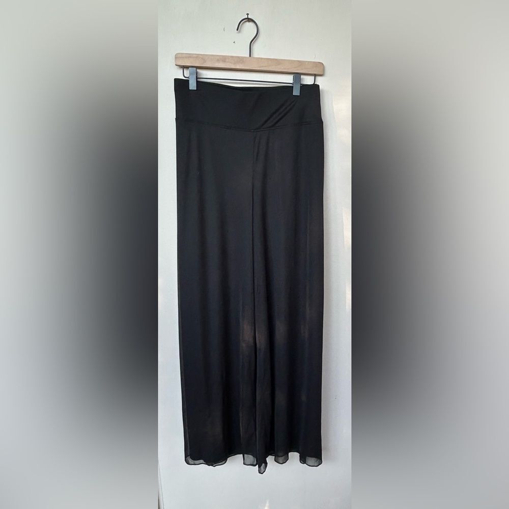 NWT - Roz & Ali Wide Leg Dressy Chiffon Pants - 2X - Black